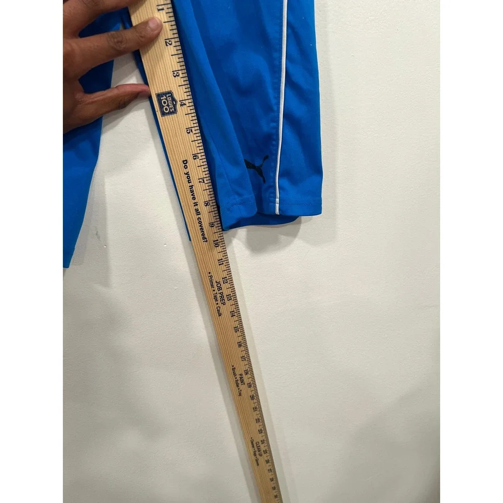Puma Athletic Shorts Kids XL Blue Good Contrast Trim Soccer Gym Activewear